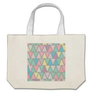 Pastel Colour Triangle Pattern Tote Bags