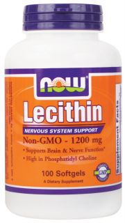 NOW Foods   Lecithin 19 Grain 1200 mg.   100 Softgels
