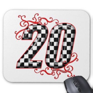 Auto racing number 20 mouse pads
