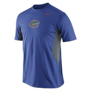 Nike Pro Combat Hypercool Logo (Florida) Mens Shirt   Blue