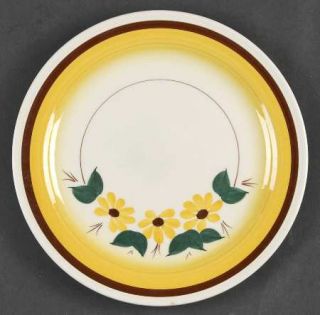 Metlox   Poppytrail   Vernon Brown Eyed Susan (Montecitoshape) Salad Plate, Fine
