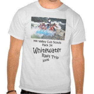 Whitewater raft trip t shirt