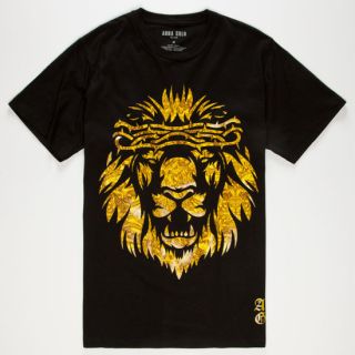 Gold Lion Mens T Shirt Black In Sizes X Large, Small, Large, Medium,