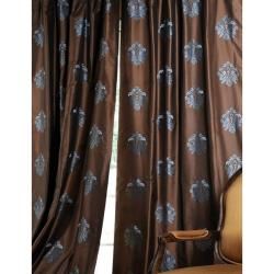Embroidered Florence Polyester Silk 84 inch Curtain Panel Curtains