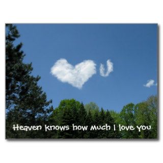 Heaven knows how much I love you Postcards