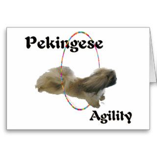 Pekingese Agility Greeting Card