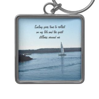Smooth Sailing Personalized Message Keychain