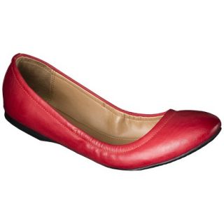 Womens Mossimo Supply Co. Ona Side Scrunch Ballet Flat   Red 10