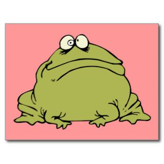Frog Bullfrog ~ Frogs Bullfrogs Cartoon Post Card