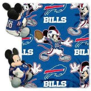 Buffalo Bills NFL Mickey Mouse with Throw Combo  Sports Fan Throw Blankets  Sports & Outdoors