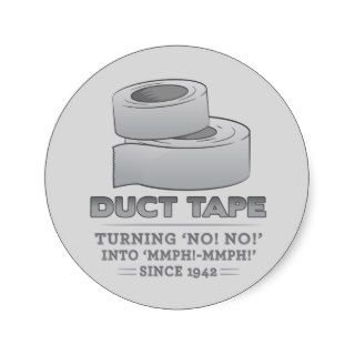 duct tape   turning no no into mmph mmph funny round stickers
