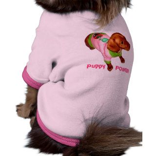 Dachshund Apparel for Dogs Cute Puppy Power Shirt Doggie Shirt