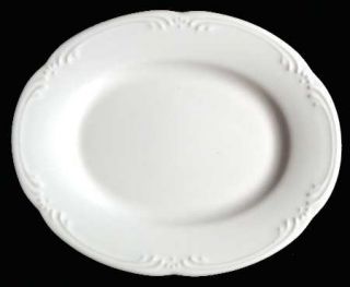 Pfaltzgraff Filigree  8 Oval Plate, Fine China Dinnerware   Stoneware,Embossed