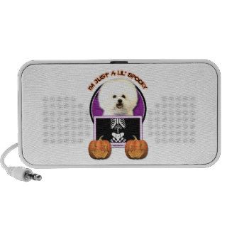 Halloween   Just a Lil Spooky   Bichon Frise iPod Speakers