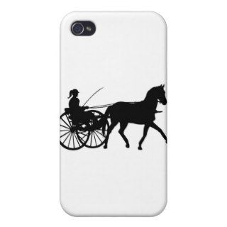 Silhouettes   Teamsters   Horses   Horse n Buggy iPhone 4 Covers