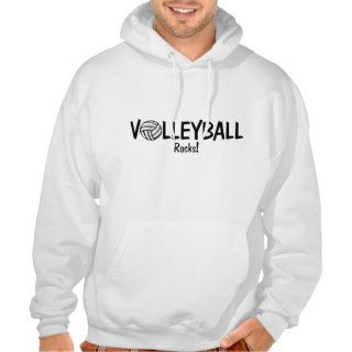 Volleyball Rocks Hooded Pullovers