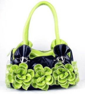 Lime Green Flower Fashion Handbag Shoes