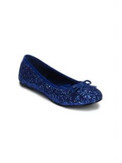 Blue Glitter Flat Shoe For Costumes   7 Shoes