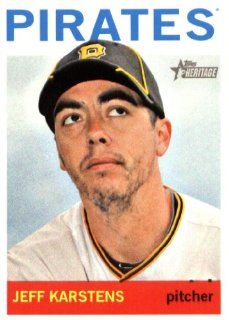 2013 Topps Heritage MLB Trading Card (In Protective Screwdown Case) # 396 Jeff Karstens Pittsburgh Pirates Sports Collectibles