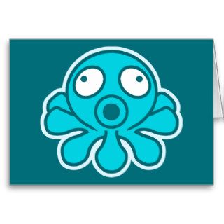 Octopus   Japanese anime style Greeting Card