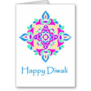 Diwali Greeting Card with Rangoli Pattern