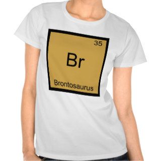 Br   Brontosaurus Funny Chemistry Element Symbol Tee Shirts