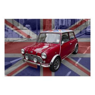 British Classic Mini car Posters