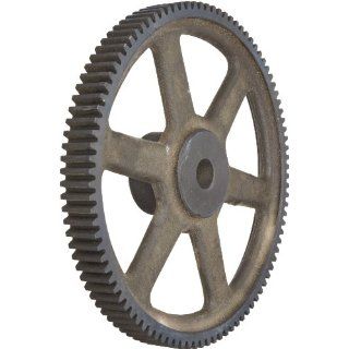 Martin C20140 Spur Gear, 14.5 Pressure Angle, Cast Iron, Inch, 20 Pitch, 1/2" Bore, 7.1" OD, 0.375" Face Width, 140 Teeth