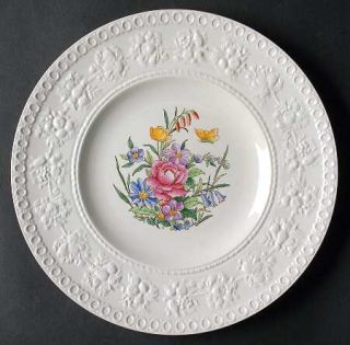 Wedgwood Tintern Luncheon Plate, Fine China Dinnerware   Wellesley, Floral Cente