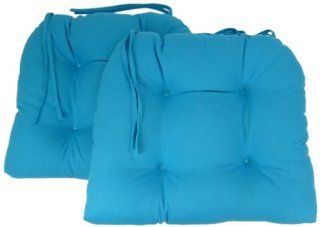 American Mills 42909.440 Dining Chair Pad, Turquoise, Set of 2   Throw Pillows
