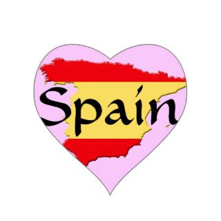Spain Heart Stickers