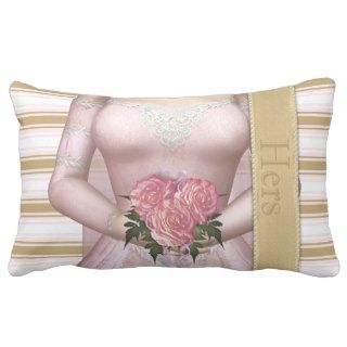 The Bride "Hers" (pink) Wedding Pillows