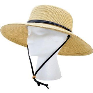 Sloggers 442LB01 Women's  Wide Brim Braided Sun Hat with Wind Lanyard   Light Brown   Rated UPF 50+  Maximum Sun Protection Patio, Lawn & Garden