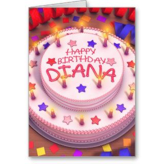 Diana's Birthday Cake Cards