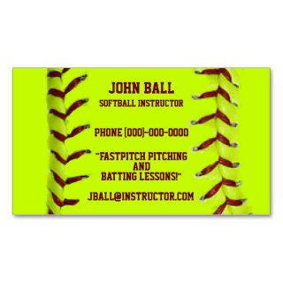 Fastpitch Softball Instructor Business Card