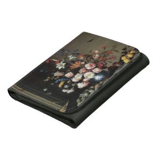Vase of Flowers by a Window, Balthasar van der Ast Leather Trifold Wallet