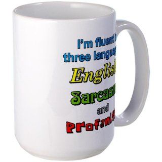  THREE LANGUAGES Large Mug Large Mug   Standard Kitchen & Dining