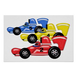 Racing Car Trio Print