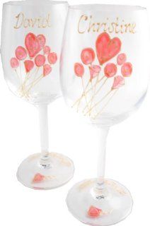 Personalised 40th Wedding Anniversary Wine Glasses Pair Kitchen & Dining