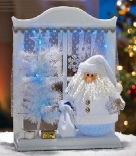 Avon Santa Lighted Window Display Christmas NIB   Collectible Figurines