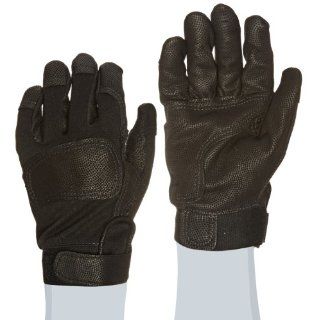 Ansell ActivArmr 46 408 Nomex Kevlar Flame Resistant Tactical Combat Glove with Textured Grip, Cut Resistant, 10" Length, Large, Black (1 Pair) Cut Resistant Safety Gloves