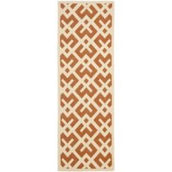 Poolside Terracotta/Bone Indoor/Outdoor Polypropylene Rug (2'4 x 6'7) Safavieh Runner Rugs