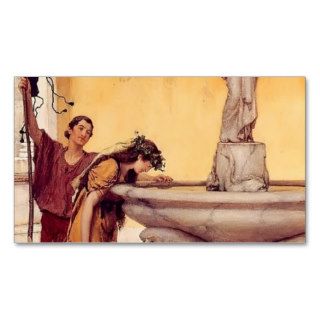 Sir Lawrence Alma TademaBetween Venus and Bacchus Business Cards