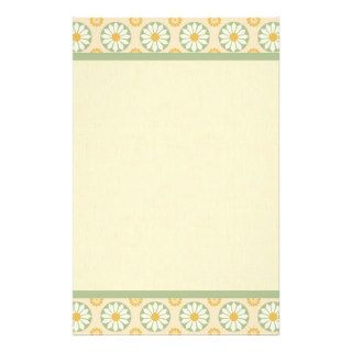 Spring Abstract Floral Border Stationery Design