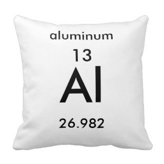 Periodic Table 13 Aluminum Pillow