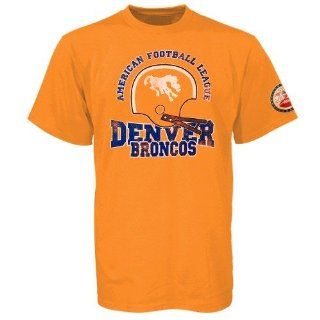 Reebok Denver Broncos Orange AFL Helmet T shirt  Athletic T Shirts  Sports & Outdoors