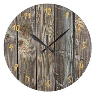 Beautiful authentic looking wood   Round Clock