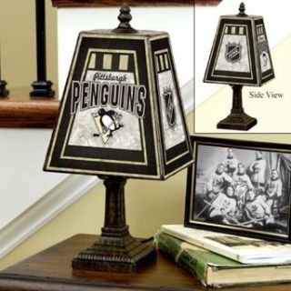 Pittsburgh Penguins Art Glass Lamp
