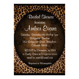 Cheetah Print Bridal Shower Invitation