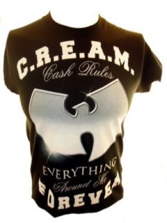 Wu Tang Clan, The Mens T Shirt   "Cash Rules Everything Around Me Forever" Logo Image Clothing